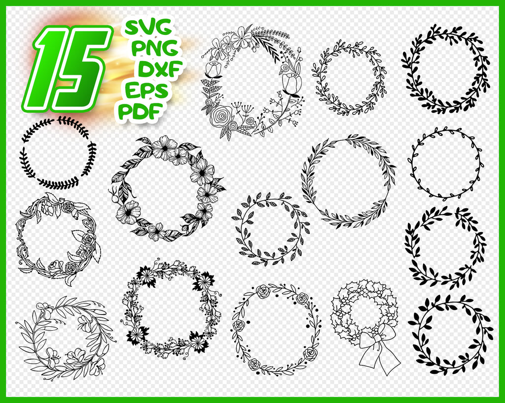 Free Free 88 Cricut Flower Wreath Svg SVG PNG EPS DXF File