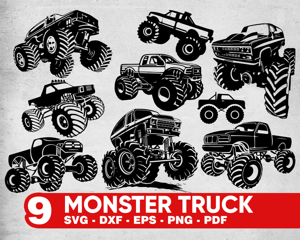 Monster Truck Svg Monster Truck Party Big Truck Motor Madness Truc Clipartic