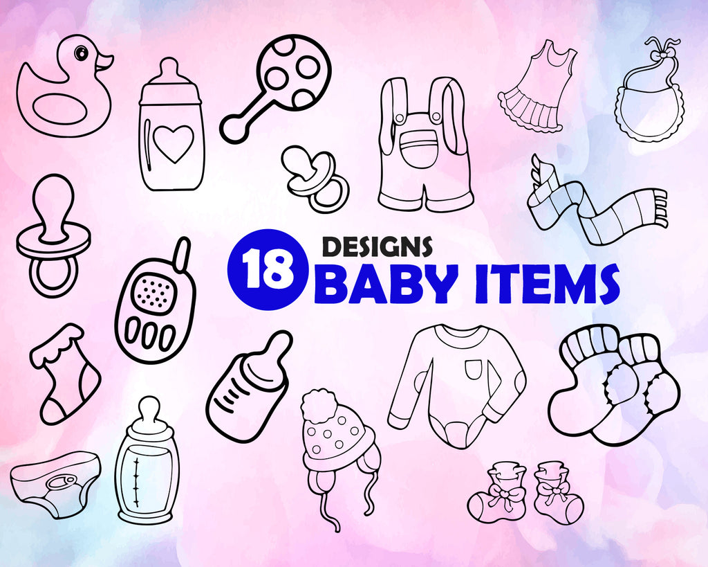 Download Baby Items Svg Baby Items Svg Nursery Svg Hand Drawn Baby Tools Ba Clipartic