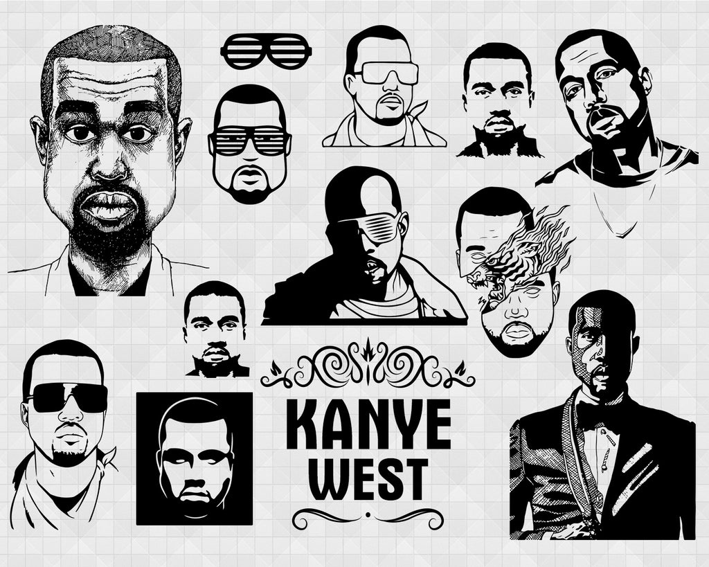 Download Kanye West Svg Kanye West Svg Kanye West Post Malone Svg Kanye We Clipartic