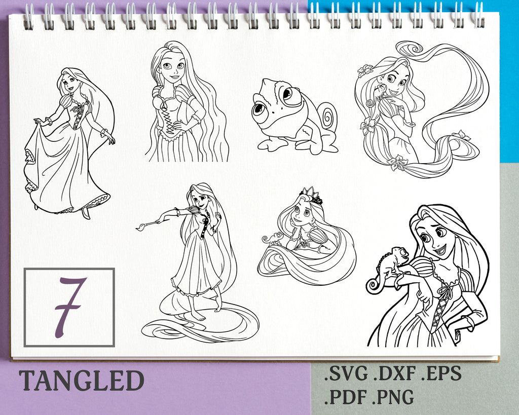 Download Rapunzel Svg Bundle Tangled Svg Bundle Rapunzel Svg Cutting Files Fo Clipartic