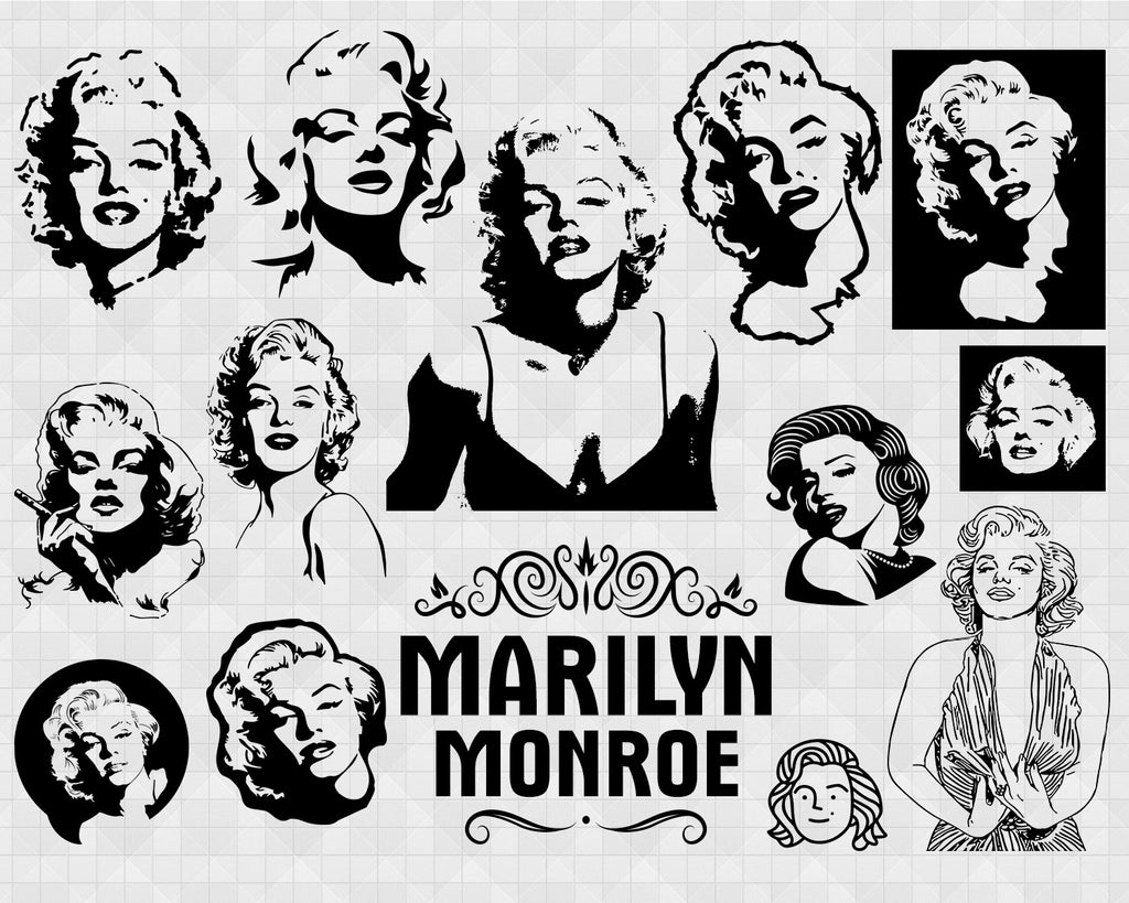 Marilyn Monroe Svg Bundle Marilyn Monroe Cricut Marilyn Monroe Sil Clipartic