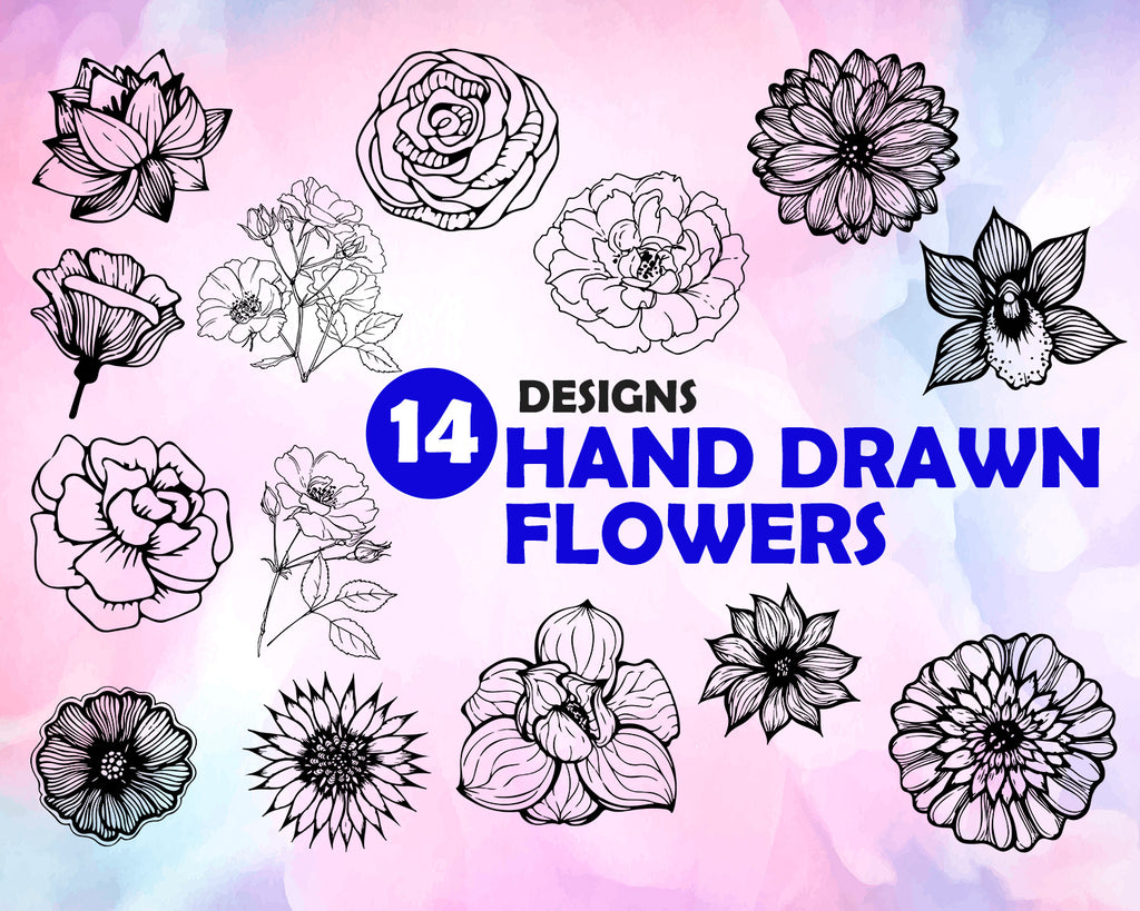 Free Free 288 Drawn Flower Svg SVG PNG EPS DXF File