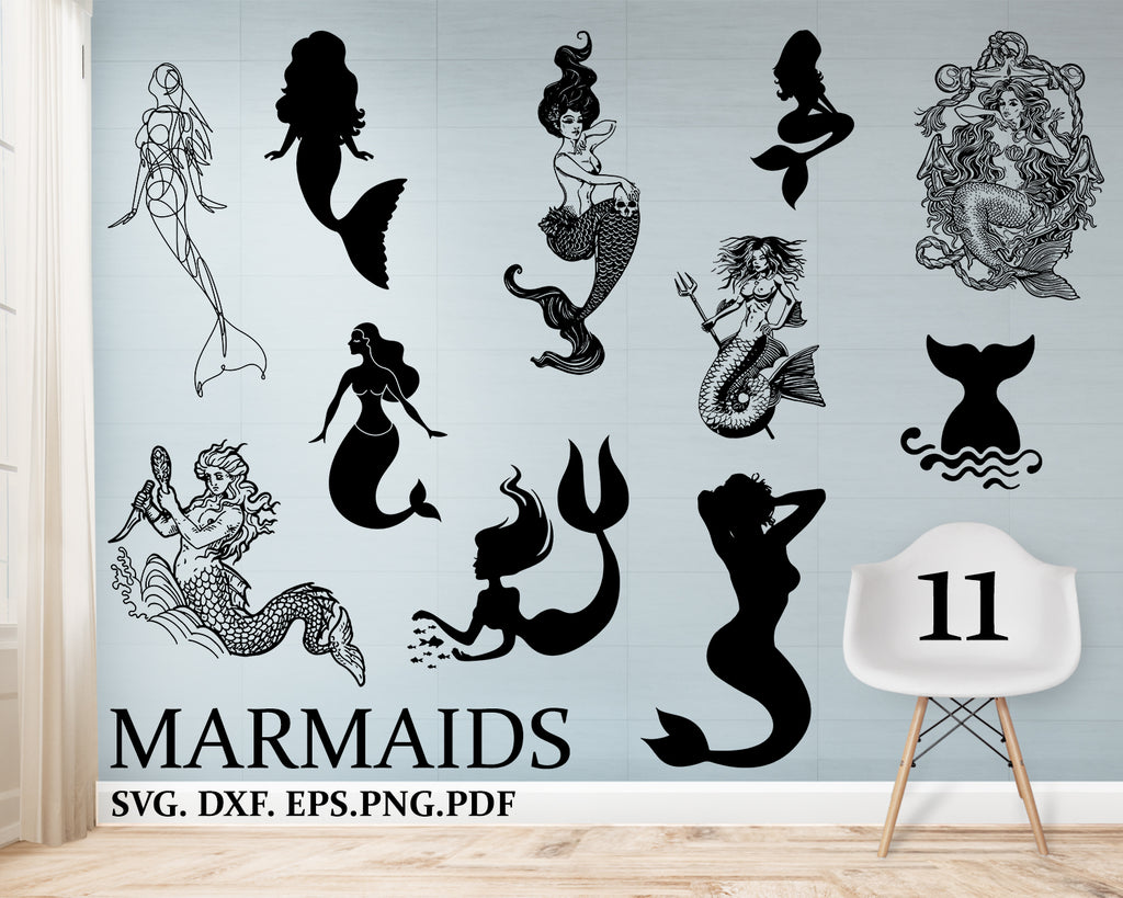 Free Free 349 Silhouette Svg Mermaid Clipart SVG PNG EPS DXF File