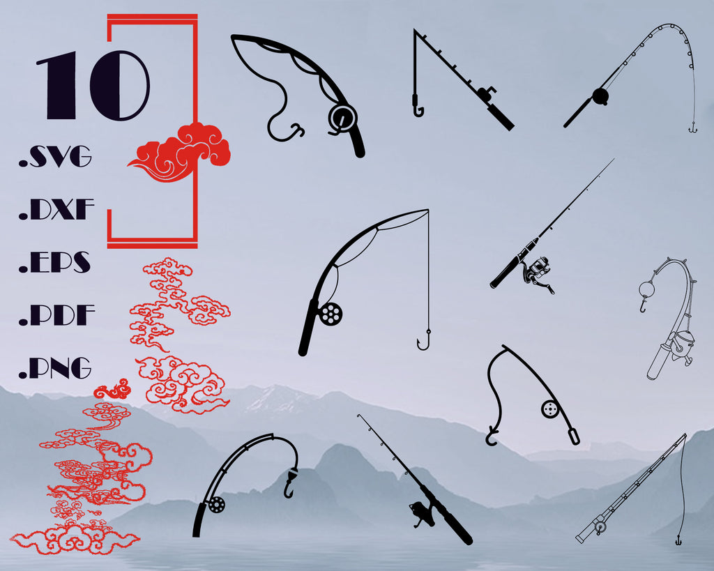 Free Free 302 Clipart Fishing Rod Svg SVG PNG EPS DXF File