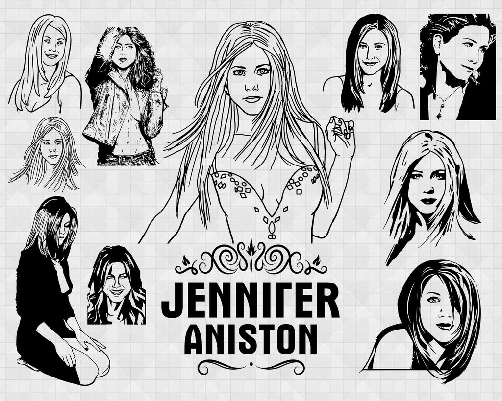 Jennifer Aniston Svg Jennifer Aniston Tv Series Show Poster Print Ori Clipartic