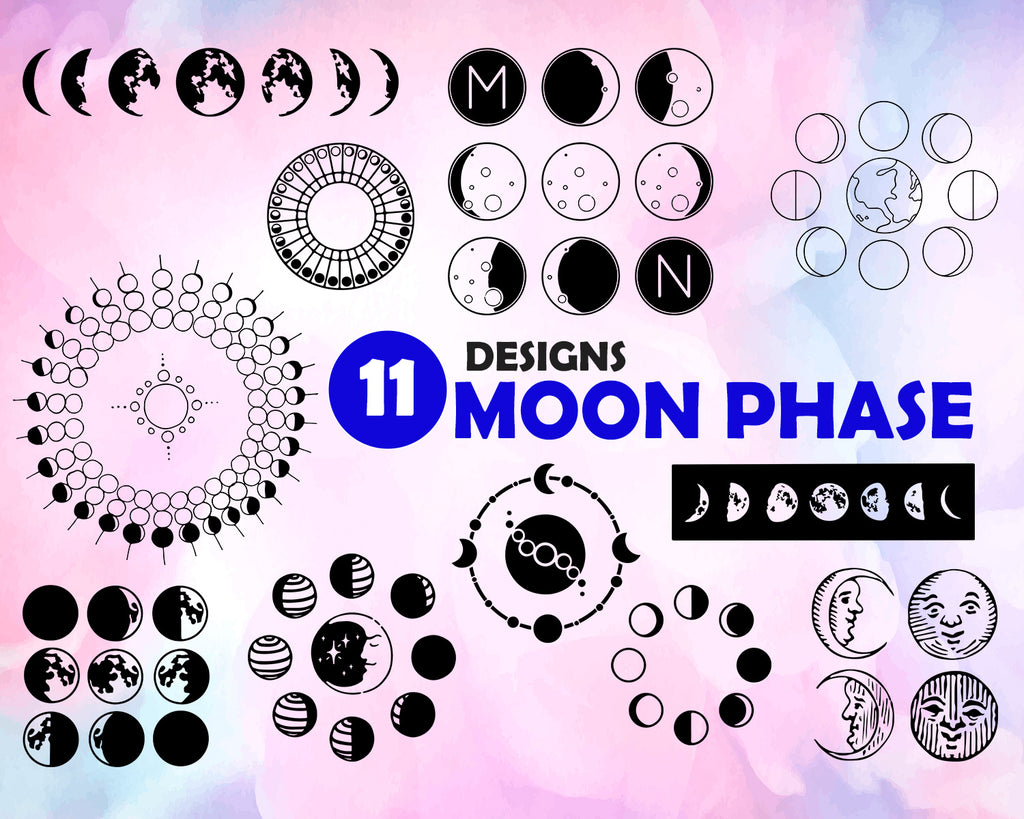 Download Moon Phase Svg Moon Phases Svg Cutting Files Rustic Svg Astrology Clipartic