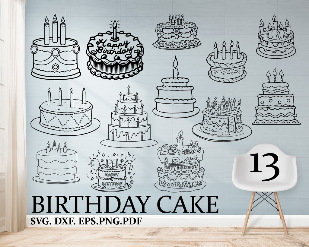 Download Birthday Cake Svg Bundle Birthday Cake Svg Birthday Cake Clipart Cu Clipartic