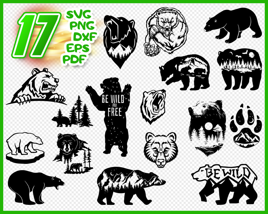 Download Bear Svg Cut Files Grizzly Bear Svg Polar Bear Svg Clipart Silhouett Clipartic