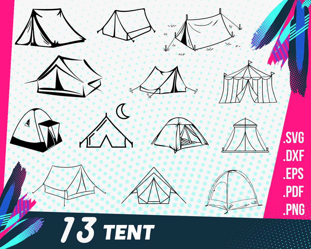 Tent Svg Bundle Tent Cricut Tent Silhouette Tent Vector Tent C Clipartic