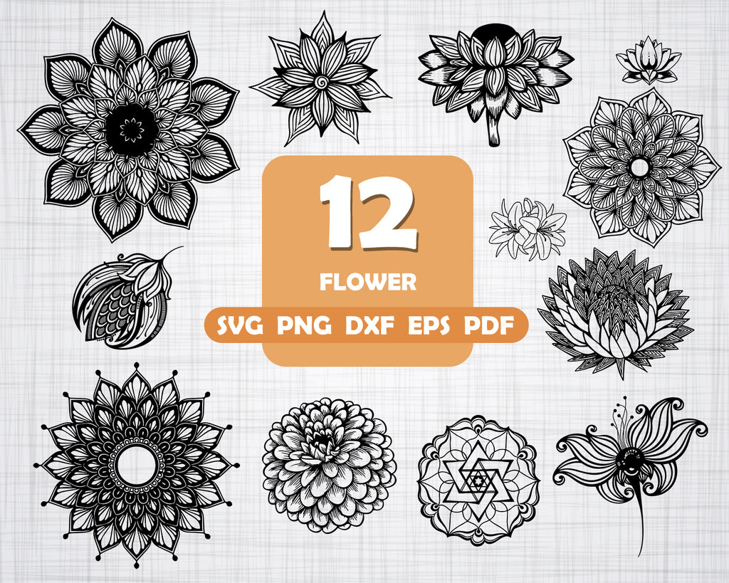 Download Flowers Svg File Flowers Cut File Flower Doodles Flower Flourish B Clipartic