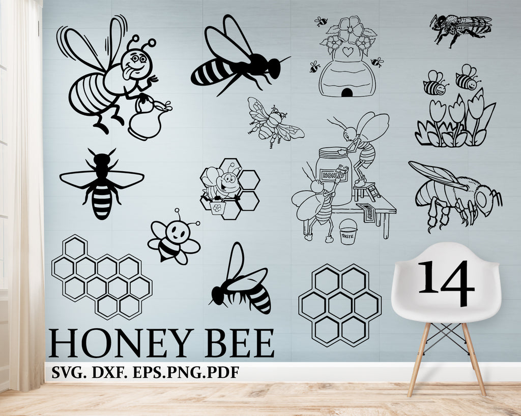 Download Honey Bee Svg Bumble Bee Svg Queen Bee Svg Bee Cut File Honey Svg Clipartic