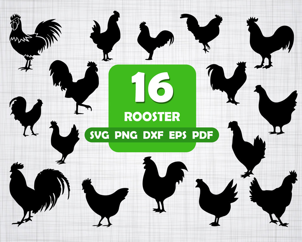 Rooster Svg Bundle Rooster Svg Rooster Clipart Rooster Cut Files Fo Clipartic