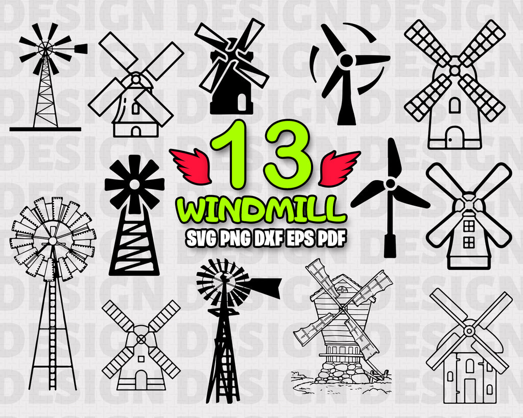 Download Windmill Svg Wind Turbine Svg Gristmill Svg Water Mill Svg Cut Clipartic