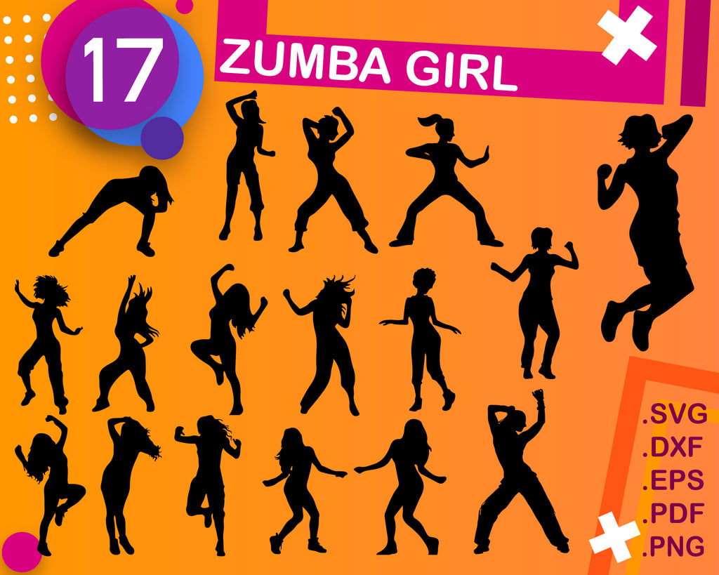 Download Zumba Girl Svg Zumba Dance Svg Cut File Silhouette Jumping Dancin Clipartic