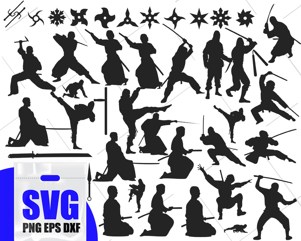 Download Ninja Silhouette Ninja Clipart Ninja Svg Ninja Dxf Ninja Cut File Clipartic