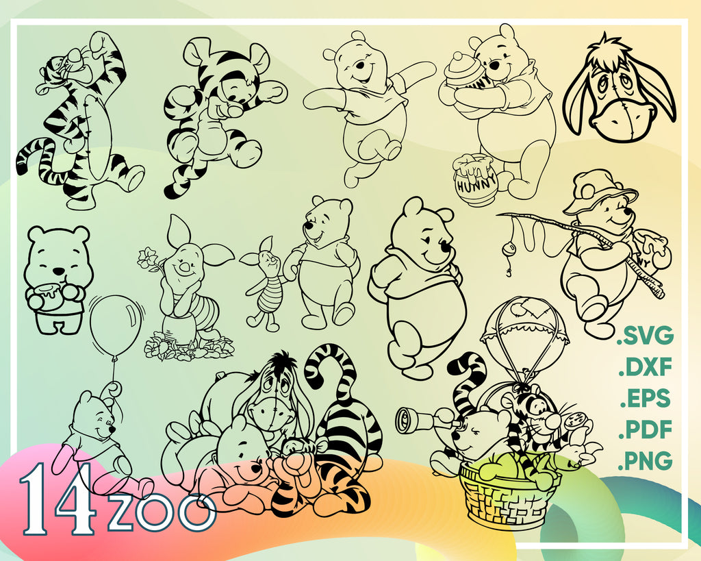 Download Winnie The Pooh Svg Winnie The Pooh Svg Winnie The Pooh Clip Art Pooh Digital Download For Silhouette Cameo Or Cricut Vector Clipart Svg Files