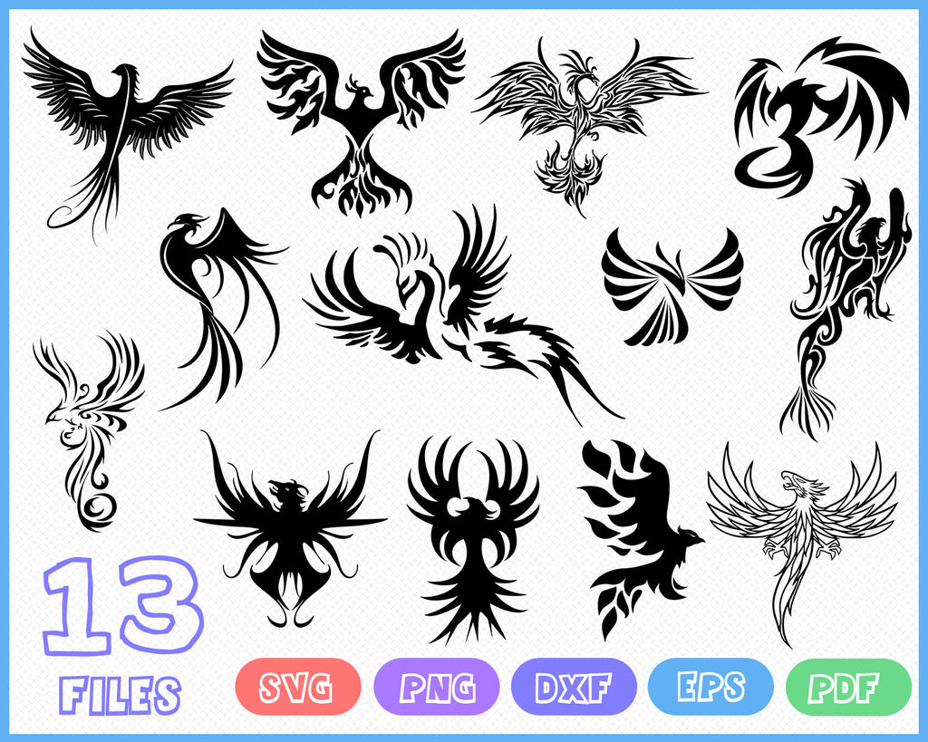 Download Phoenix Svg Bundle Phoenix Svg Phoenix Clipart Cut Files For Silhou Clipartic