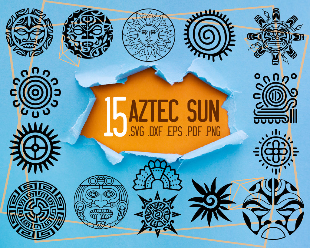 Download Aztec Sun Svg Decoration Aztec Sun Stone Calendar Maya Mayan Calenda Clipartic