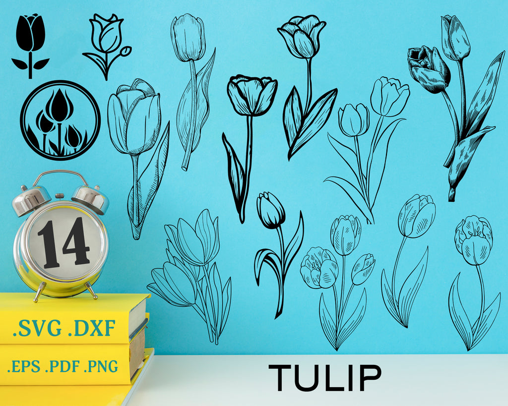 Download Tulip Svg Flower Svg Cut Files Tulip Png Tulip Cut Files For Cricu Clipartic