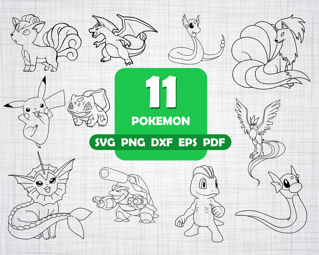 Download Pokemon Svg Pokemon Characters Pokemon Birthday Files For Cricut E Clipartic
