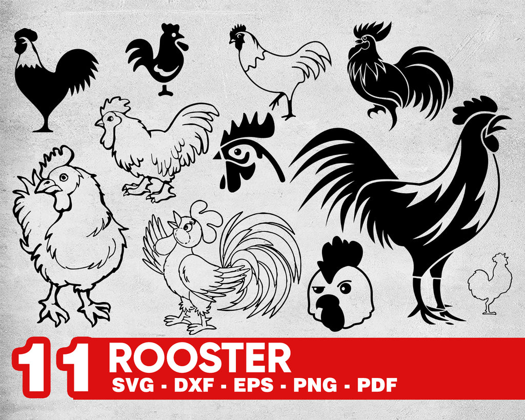 Download ROOSTER SVG, chicken svg, rooster clipart,rooster svg file ...