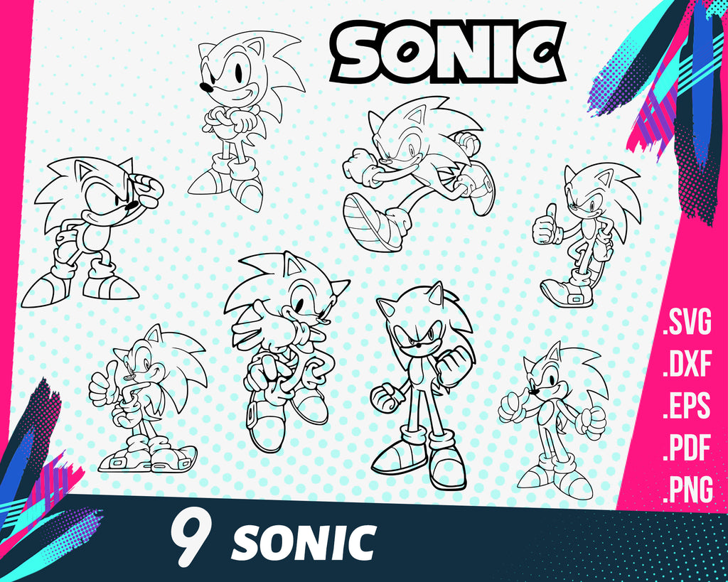 Download Sonic Svg Bundle Sonic The Hedgehog Svg Sonic Cut File Sonic Clipar Clipartic SVG, PNG, EPS, DXF File