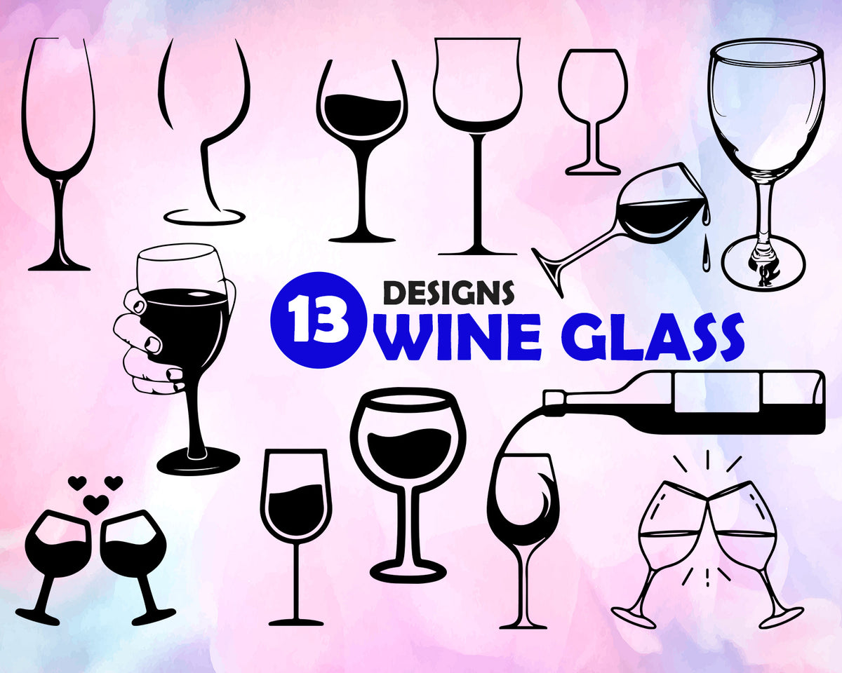 Download Wine svg, Wine Glass svg file, Alcohol digital, Bottle download, Wine - Clipartic