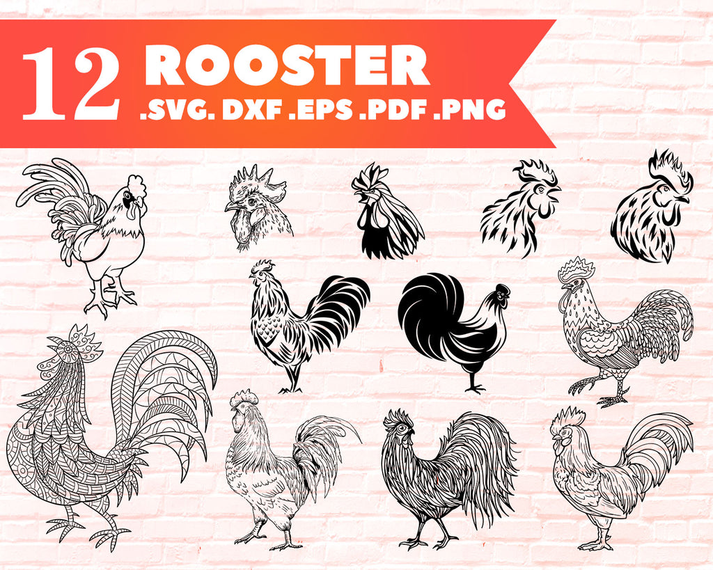 Download Rooster Svg Rooster Clipart Rooster Files For Cricut Rooster Cut Fi Clipartic