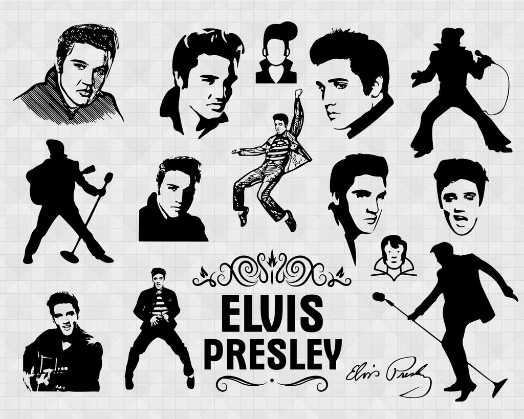 Download Elvis Presley svg, celebrity svg, celebrity clipart, Elvis Presley dxf - Clipartic