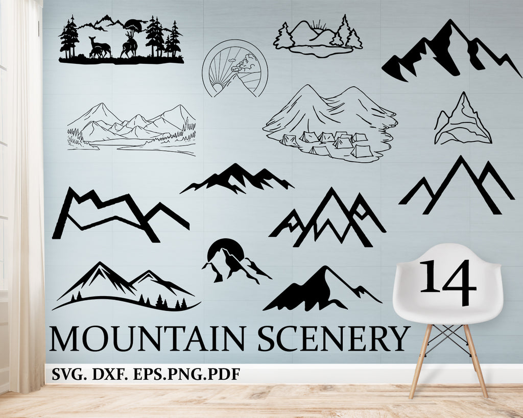 Free Free 163 Cricut Mountain Scene Svg SVG PNG EPS DXF File