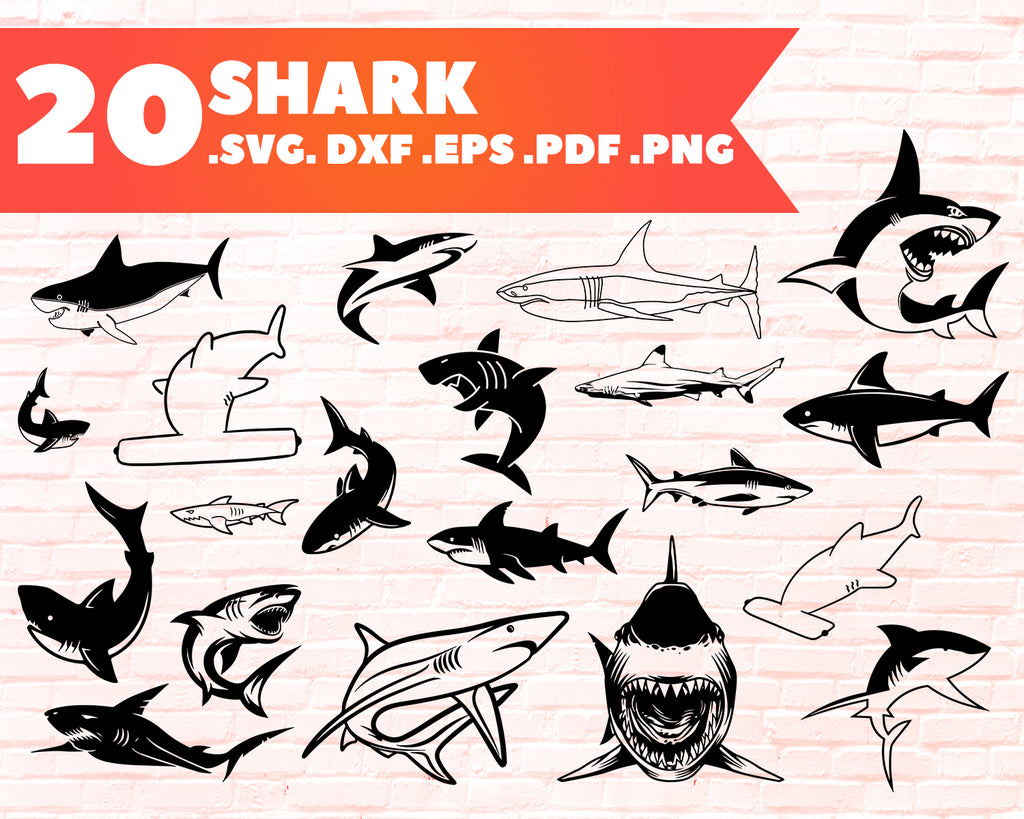 Download Shark Svg Shark Bundle Shark Clipart Shark Silhouette Svg Hammerhe Clipartic