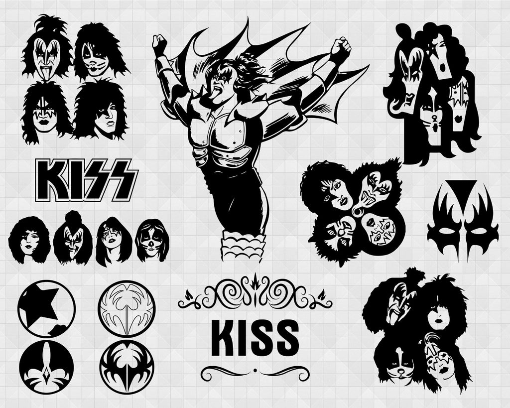 Download Kiss svg, Kiss svg, Hard Rock Band Set Bundle SVG ...