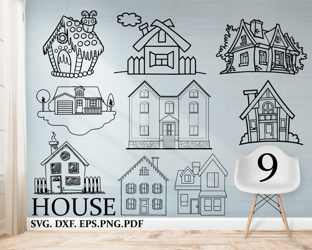 Download House Svg House Cutting File House Clipart Home Svg House Svg Bund Clipartic