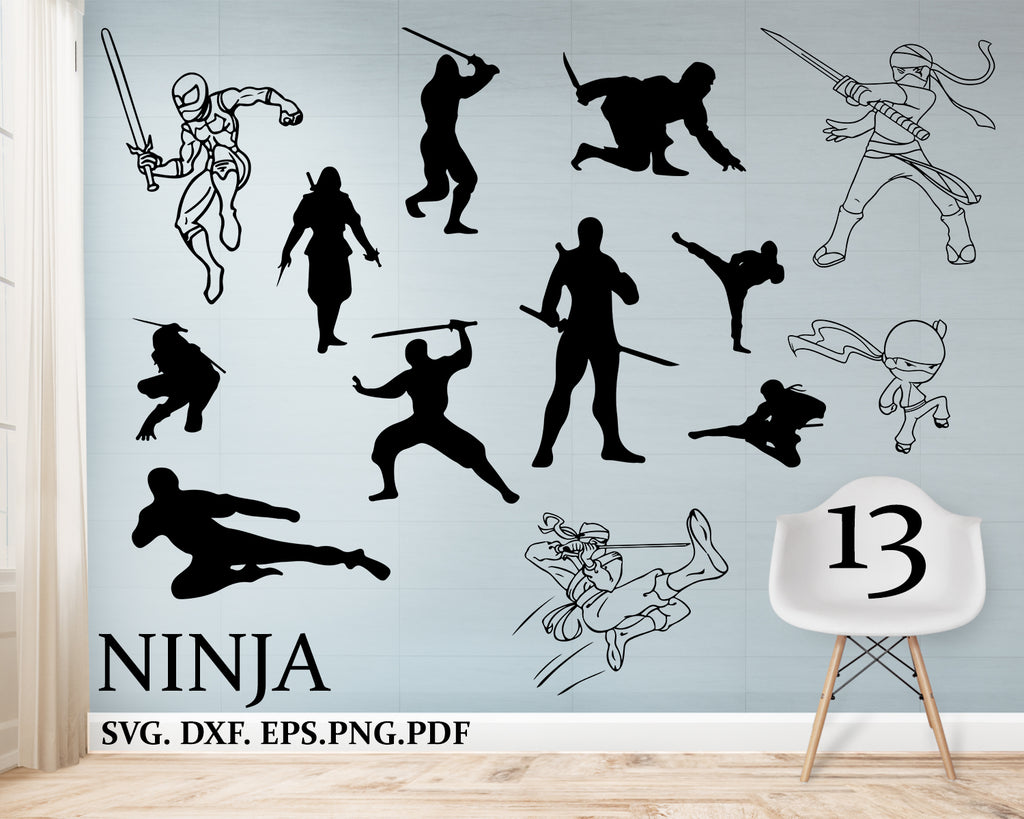 Download Ninja Svg Files For Cricut Cute Ninja Clipart Files Ninja Silhouette Clipartic