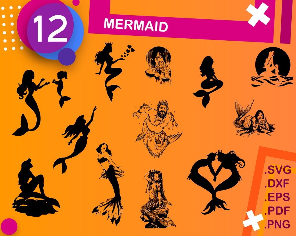 Free Free 142 Stencil Mermaid Silhouette Svg SVG PNG EPS DXF File