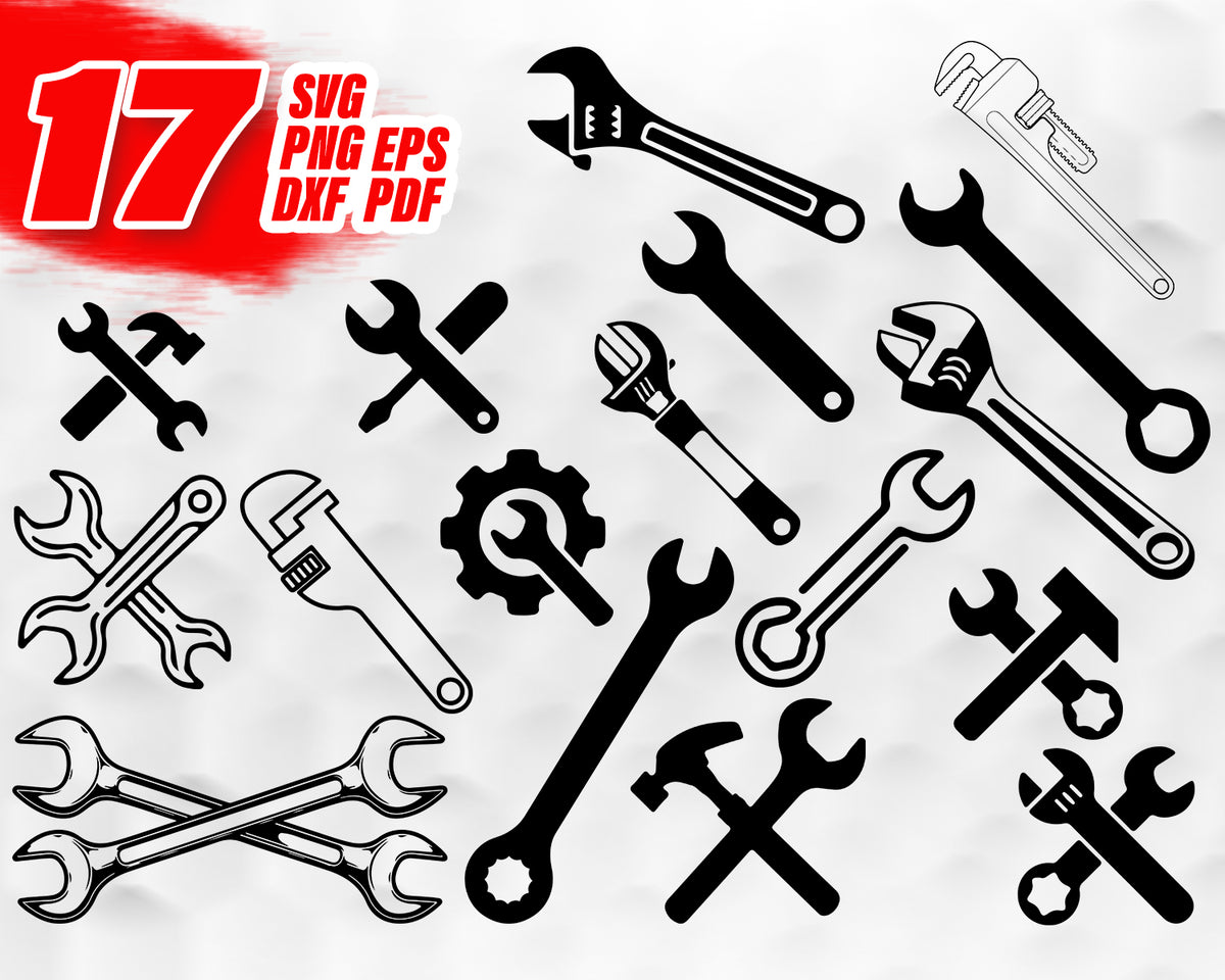 Download Wrench SVG Bundle, Wrench SVG, Wrench Clipart, Wrench Cut Files For Si - Clipartic