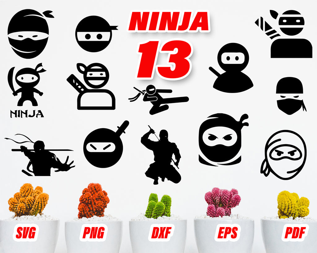 Download Ninja Svg Bundle Ninja Svg File For Cricut Chinese Star Design Eleme Clipartic