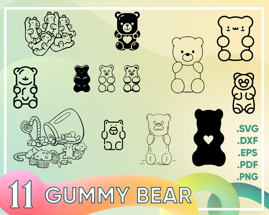 Download Gummy Bear Svg Gummy Bears Svg Png Jpg Cut File Svg Cricut Svg Clipartic SVG, PNG, EPS, DXF File