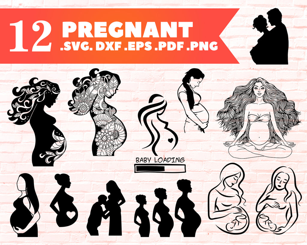 Download Pregnant Svg Pregnant Bundle Pregnant Woman Cricut Pregnant Woman S Clipartic
