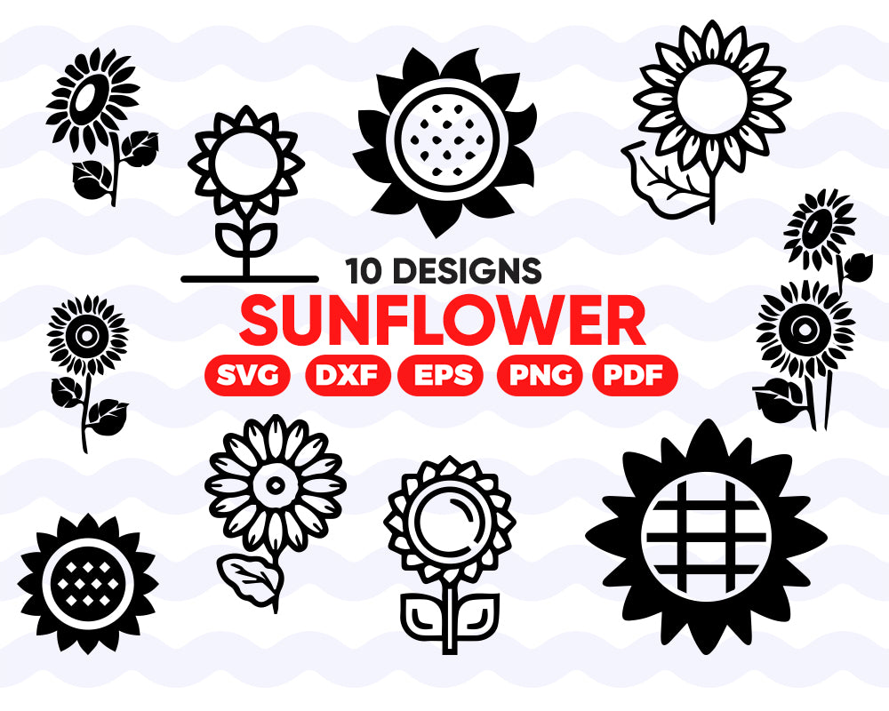 Download Sunflower Svg Sunflower Svg Cutting File Cut File Flower Svg Sil Clipartic