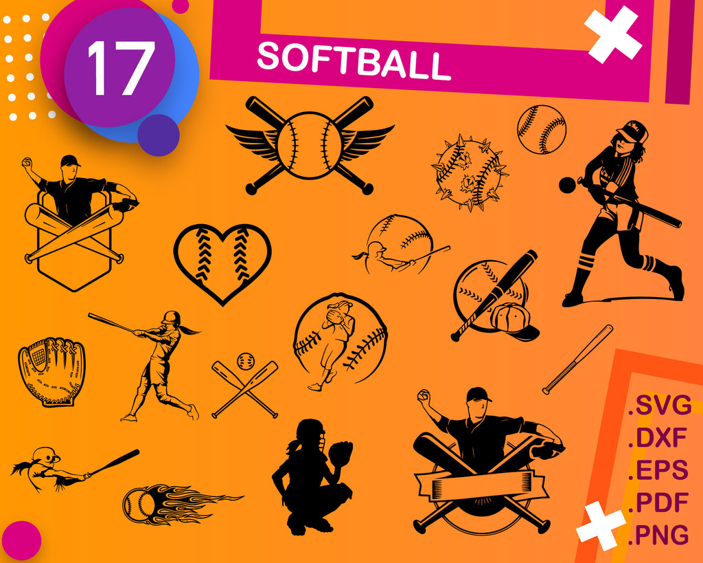 Download Softball Svg Bundle Softball Clipart Softball Player Svg Softball S Clipartic