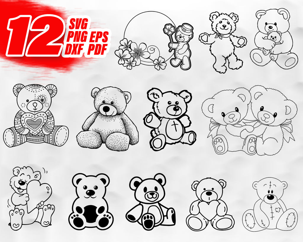 Download Teddy Bear Svg Cute Bear Svg Bear Clipart Bear Files For Cricut Be Clipartic