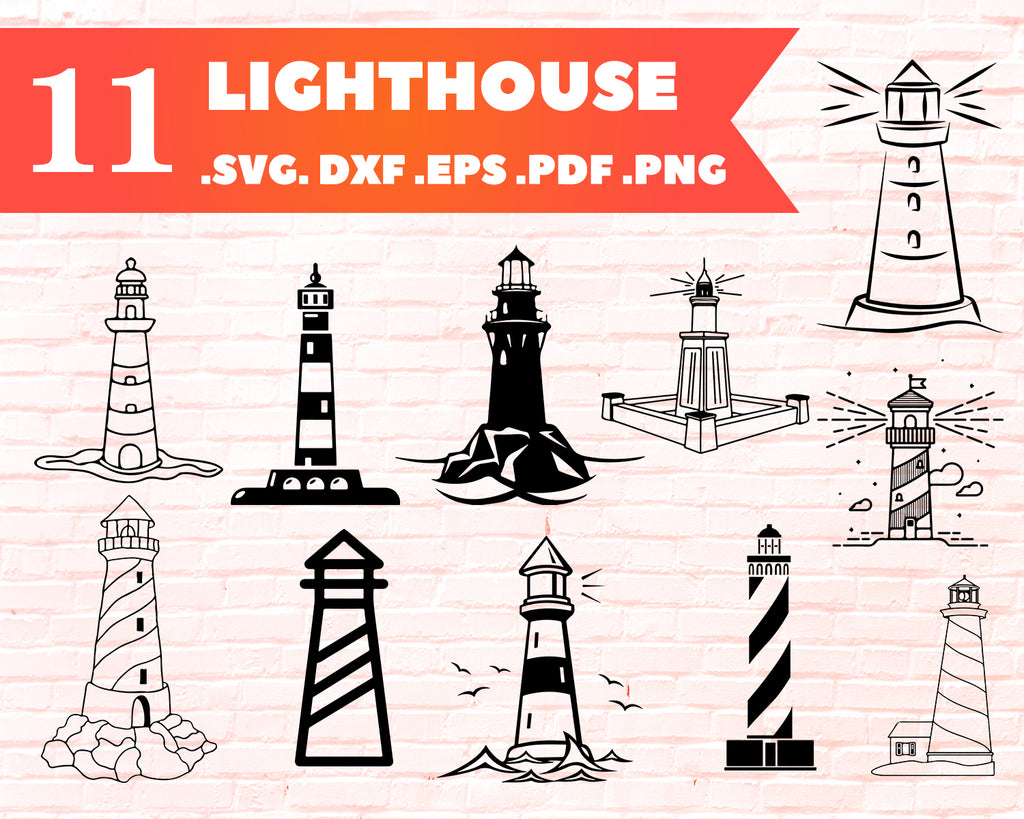 Download Lighthouse Svg Light House Svg Lighthouse Clipart Lighthouse Svg Bundle Sea Svg Nautical Svg Lighthouse Silhouette Cut File Cricut Svg House Clip Art Art Collectibles