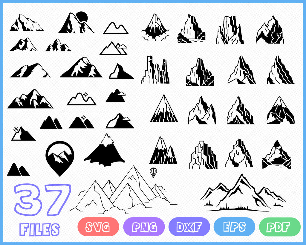 Free Free 130 Mountain Range With Trees Svg SVG PNG EPS DXF File