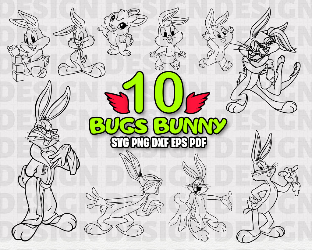 Download Bugs Bunny Svg Bugs Bunny Character Rabbit Classic Animation Cartoon Clipartic