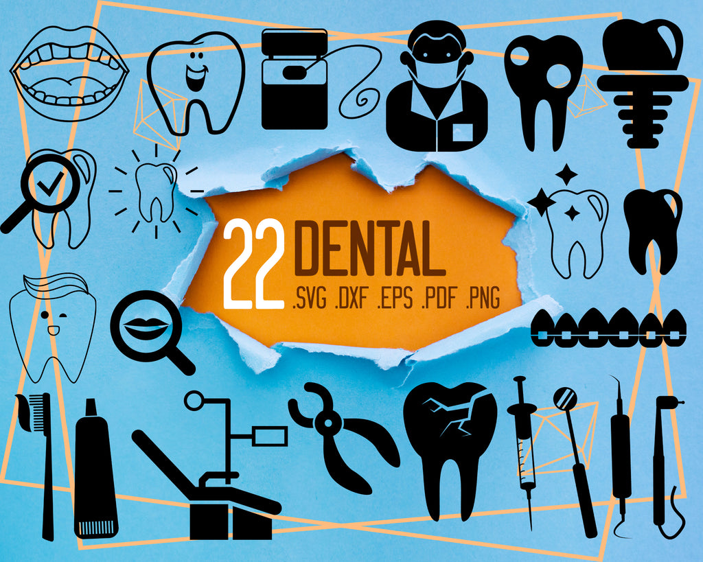 Download Dental Svg Tooth Svg Dental Dentist Hygienist Monogram Frame Bundle S Clipartic