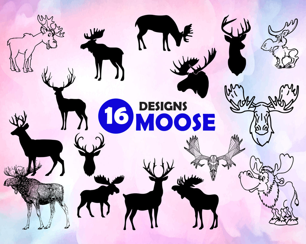 Download Moose Svg Moose Svg Bundle Moose Cricut Moose Silhouette Cameo Clipartic