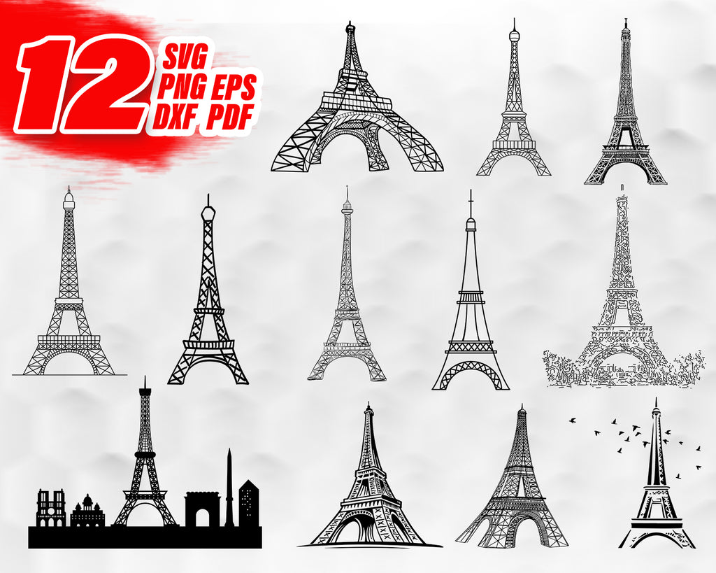 Download Eiffel Tower Svg Paris Svg Eiffel Tower Clipart Eiffel Tower Files Clipartic