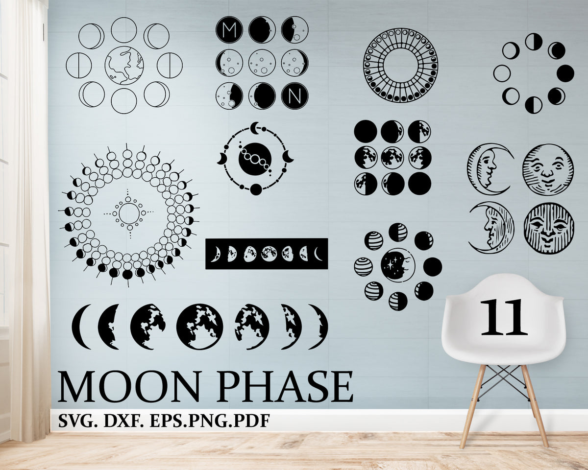 Download Moon phase svg, moon svg, phase svg, space, silhouette ...